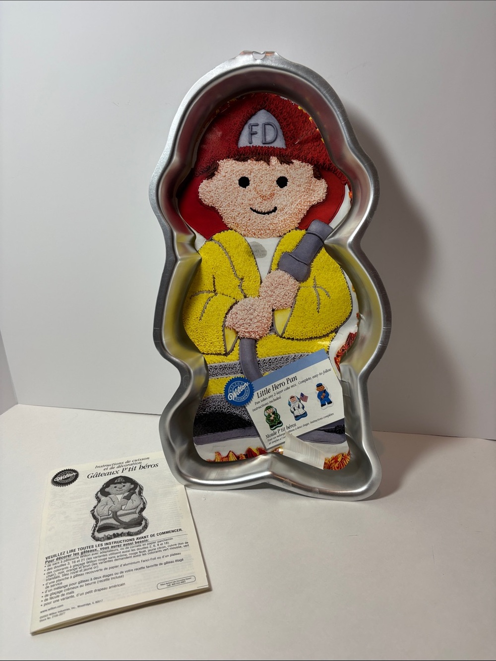 Wilton Little Hero Firefighter Cake Pan - Red & Yellow